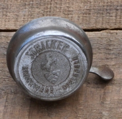 Fahrrad/Moped Klingel Deckel "Stricker", orig. 50er/60er Jahre, verchromt 
