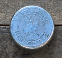 Fahrrad/Moped Klingel Deckel "WITTEKIND BIELEFELD", orig. 50er Jahre, verchromt, ohne Unterteil, siehe Bilder 