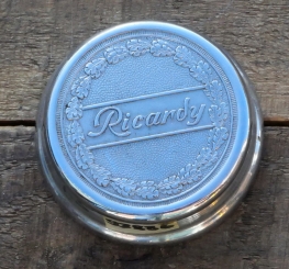 Fahrrad/Moped Klingel Deckel "RICARDY", orig. 50er Jahre, verchromt, ohne Unterteil, ggf. Gebrauchsspuren, siehe Bilder 