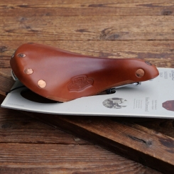 Sattel "Brooks professional S", Damen, für Rennrad, Leder, braun, Breite ca. 18 cm, Länge ca. 24cm, Neuware 