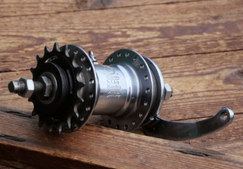 Nabe Hinterrad Moped/Motorfahrrad, F&S Torpedo, Bj. 1955, verchromt, leicht gebr. 