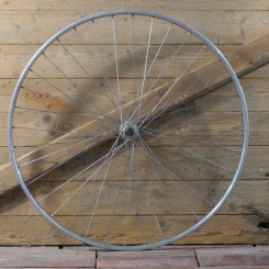 Vorderrad 27 Zoll (630), 80er J., für Rennrad, MAVIC Monthlery Route Schlauchreifenfelge,  Nabe: GALLI MAILLARD, gebr. 