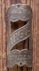 Steuerkopfschild ARGUS/Berlin, 10er/20er Jahre, Originalschild aus Sammlungsbestand 