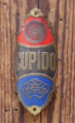 Steuerkopfschild CUPIDO, Berlin, 20er/30er Jahre, Messing lackiert, Originalschild aus Sammlungsbestand 