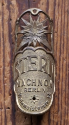 Steuerkopfschild STERN/Ernst Machnow, Berlin, 20er/30er Jahre, Messing, Originalschild aus Sammlungsbestand 