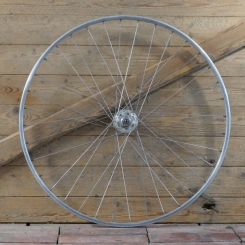 Vorderrad 28 Zoll (622), 70er J., für Rennrad, MAVIC Module-E Drahtreifenfelge, Nabe: PELISSIER Hochflansch, gebr. 