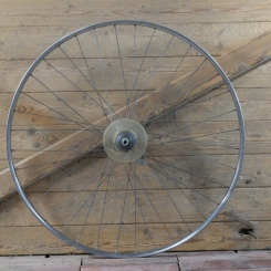 Hinterrad 28 Zoll (622), 70er/80er J., REGIDA Superchromix Drahtreifenfelge, Stahl verchromt, SACHS 3-Gang S, gebr. 