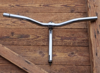 Fahrradlenker, original 50er Jahre, verchromt, für Sportrad, mit geklemmten Vorbau, gebr. 