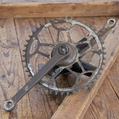 Tretlager universal für Tourenrad, orig. 30er-50er Jahre, verchromt, Glockenlager, gebr. 