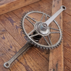 Tretlager universal für Tourenrad, orig. 30er-50er Jahre, verchromt, Glockenlager, gebr. 