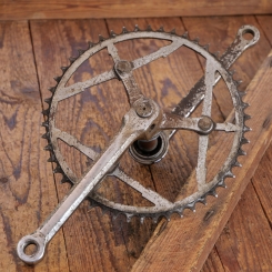 Tretlager universal für Sportrad, orig. 50er Jahre, verchromt, BSA-Keillager, gebr. 