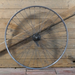 Hinterrad mit SCHÜRMANN Chrom-Felge 26 Zoll (559), 60er/70er J., F&S Komet-Nabe, gebr. 