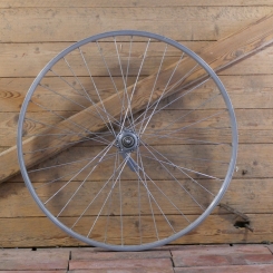 Hinterrad mit MAYWEG-Felge 26 Zoll (559), Alu, 1955, Breite 28 mm, F&S Torpedo-Nabe, gebr. 