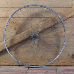 Hinterrad mit Chrom-Felge 26 Zoll (559), 1970er/80er J., Torpedo-Nabe, gebr. 