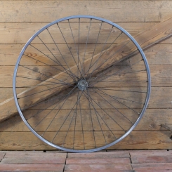 Vorderrad mit Chrom-Felge 26 Zoll (559), 1970er/80er J., Union-Nabe, gebr. 