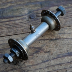 Nabe Vorderrad Fahrrad, F&S, 20er/30er J., vernickelt, gebr. 