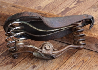 Sattel Brennabor, Gebrüder Reichstein, Damen, 10er/20er Jahre, Leder, Gestell vernickelt, gebr. 