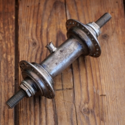 Nabe Vorderrad Fahrrad, vernickelt, 10er/20er J., gebraucht 