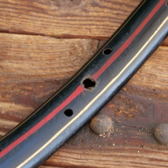Wulstfelge 28 Zoll (635), 20er-30er J., für verstärkte Speichen, Speichenlöcher 5,8 mm, gebr. 