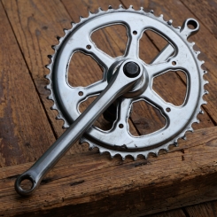 Tretlager THUN Futuro, universell für Tourenrad, orig. 80er/90er Jahre, verchromt, BSA-Vierkantlager, gebr. 