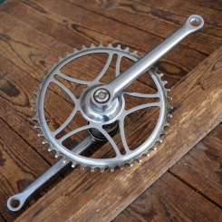 Tretlager universell für Tourenrad, DDR, orig. 50er-80er Jahre, verchromt, Glocken-Vierkant, gebr. 