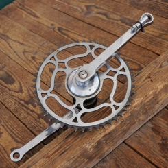 Tretlager für Tourenrad, orig. 30er-50er Jahre, verchromt, Glocken-Keil, gebr. 