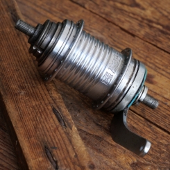 Nabe Hinterrad Fahrrad, F&S Torpedo Automatic 2-Gang, verchromt, 70er/80er J., f. 24-28 Zoll, gebr. 