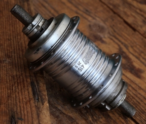 Nabe Hinterrad Fahrrad, F&S Torpedo 3-Gang Mod. 415 verchromt, 60er/70er J., gebr. 