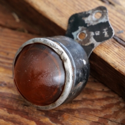 Rückstrahler, orig. 30er Jahre, Stahl verchromt/Alu, Domlinsen-Echtglas, gebr. 