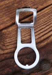 Carbidlaternenhalter/Winkelhalter, verchromt, orig. 1920er - 30er J., NOS 