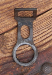 Carbidlaternenhalter/Winkelhalter, schwarz lackiert, orig. 1940er J., WW2, gebr. 