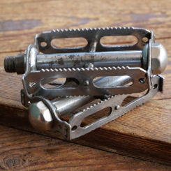 Pedale für Rennrad, verchromt/Kappen vernickelt, original 20er/30er Jahre, gebr. 