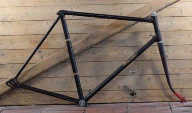 Fahrradrahmen HANOW/Berlin, für Rennrad, Herren, 50er J., 27/28 Zoll, Stahl, schwarz, gebr. 