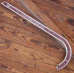 Kettenschutz ADLER, Aluminium, weinrot, Länge ca. 53 cm, orig. 50er J., gebr. 