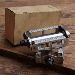 Pedale UNION, für Tourenrad, vernickelt, original 30er/40er Jahre, WW2, NOS 