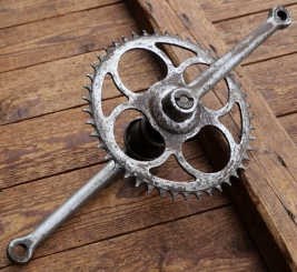 Tretlager für Tourenrad, orig. 30er-50er Jahre, verchromt, Glockenlager, gebr. 