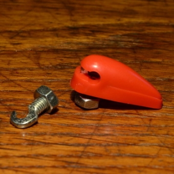 Strebenbefestigungsbolzen rot,aerodynamisch, Kunststoff, M5 x 7mm 