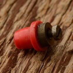 Kabelanschlußbuchse,  Messing/Kunststoff, orig. Altbestand, passend für viele Touren-und Sporträder der 50-60er Jahre, NSU, MIELE etc. 