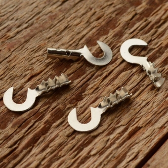 Kabelhaken für Lichtkabel, Blech vernickelt, orig. Altbestand, zum Nachrüsten 