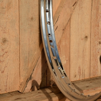 Felge Moped Motorrad 1.20-19 (23 x 2,00/2,25), verchromt, 36 Loch, gepunzt 