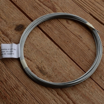 Bowdenzug innen, Innenzug, Rundlitze, Stahl, 1.5mm,  5m Ring 