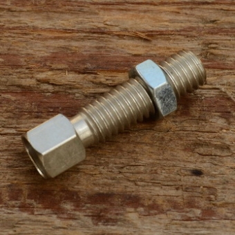 Stellschraube M6, L=27mm, Messing vernickelt 