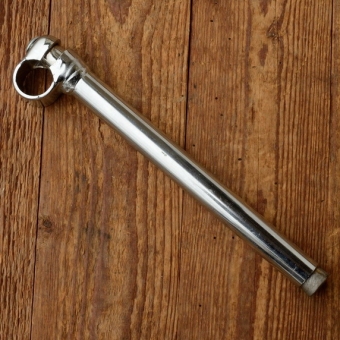 Lenker Vorbau , verchromt, D: 22,2 mm, L= ca. 200 mm, Schelle f. Lenker mit 1" Verdickung mittig (25,4 mm) 