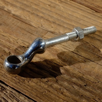 Bremsführung gekröpft, verchromt, M6, Bolzenlänge 5cm, Gesamtlänge 8cm 