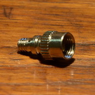 Ventiladapter Autoventil auf Dunlopventil, Messing vernickelt 