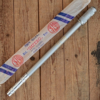 Luftpumpe "SILCA IMPERO", silber, federnd, L:47-50cm, Ventilkopf bitte extra ordern 