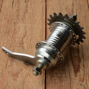 Nabe Hinterrad,"F&S KOMET", verchromt, 60/70er Jahre, Freilauf/Rücktritt, 36Loch, Achse FG9.5mm, Einbaumaß 110mm 