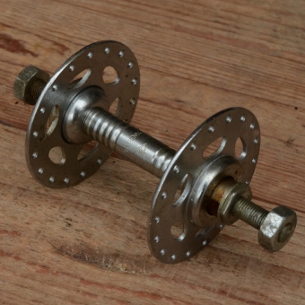 Nabe Vorderrad, "UNION", Hochflansch, gerillt, verchromt, 36Loch, Einbaumaß 90mm, Achse FG 7.9mm 