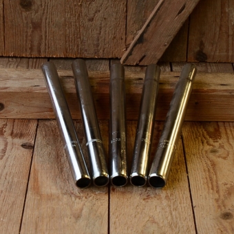 Sattelstütze "Kerzenform", Stahl verchromt, Maße s. Varianten 