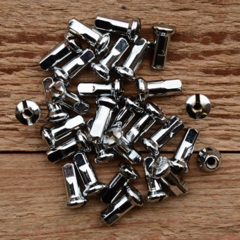 Speichennippel M3.5, D-Schaft=6.0 mm, Kopfdurchmesser 9,3 mm, L=16.5mm, Messing verchromt 